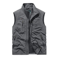 Unai | Chaleco Multibolsillo de Nylon Hombre Cuello Alto Cremallera