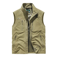 Unai | Chaleco Multibolsillo de Nylon Hombre Cuello Alto Cremallera
