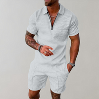 Víctor | Polo con Cremallera y Shorts Hombre Manga Corta Texturizado